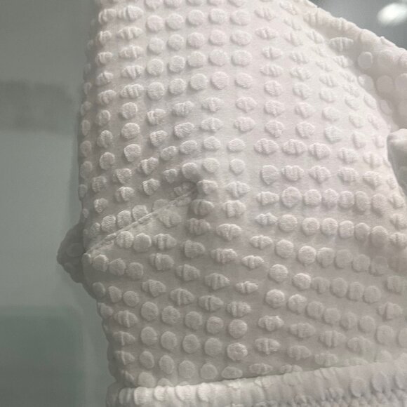 Aerie White Textured Knot Front Bikini Swim Top Removable Cups XS NWT - Picture 5 of 6